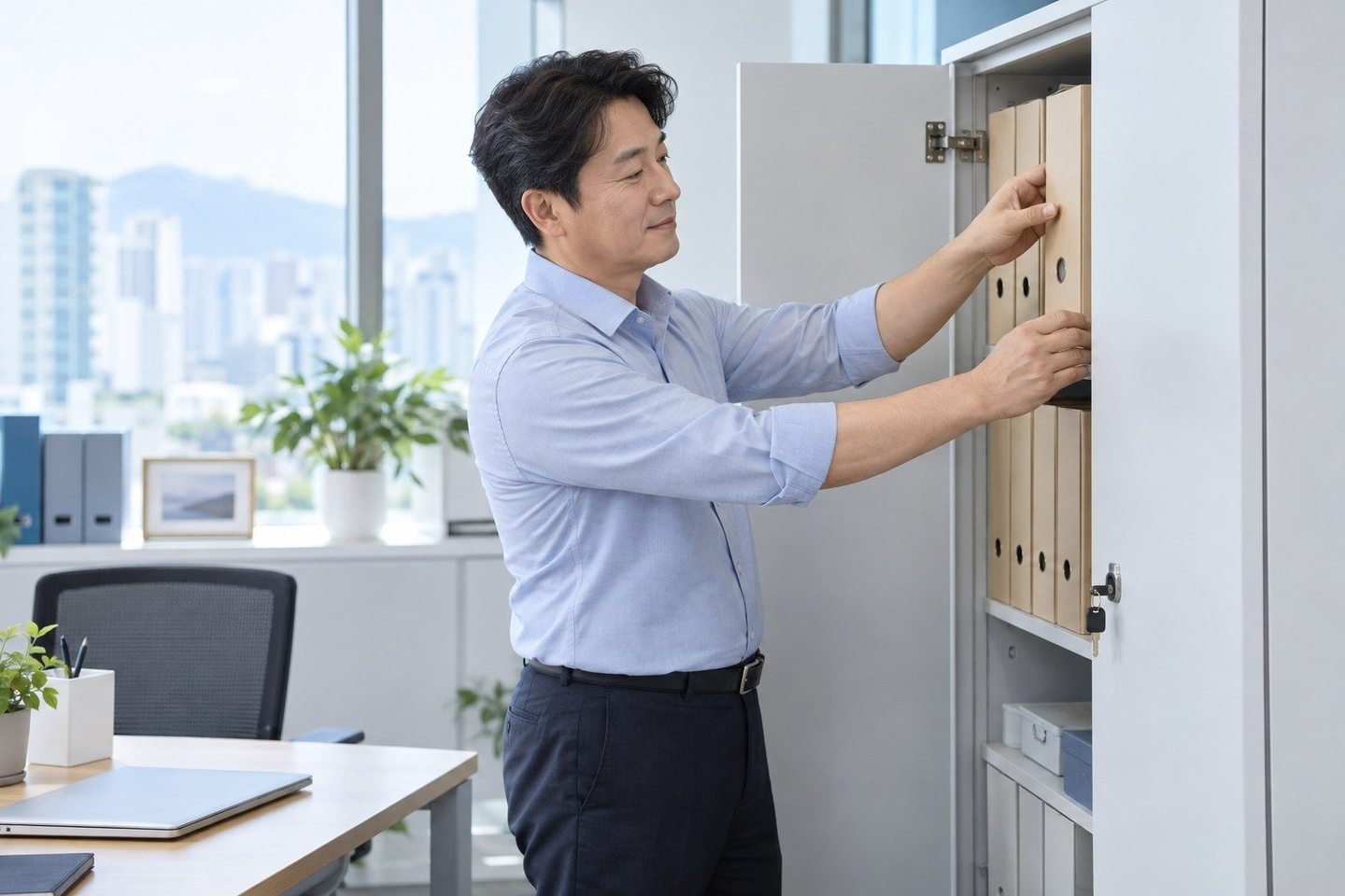 작업 공간의 기기를 확인하는 남성 — 카드가맹점 PG사 수수료 업종업종, 파는 것부터 달라요. 연락 주시면 우리 가게 업종으로 견적을 짜 드려요.